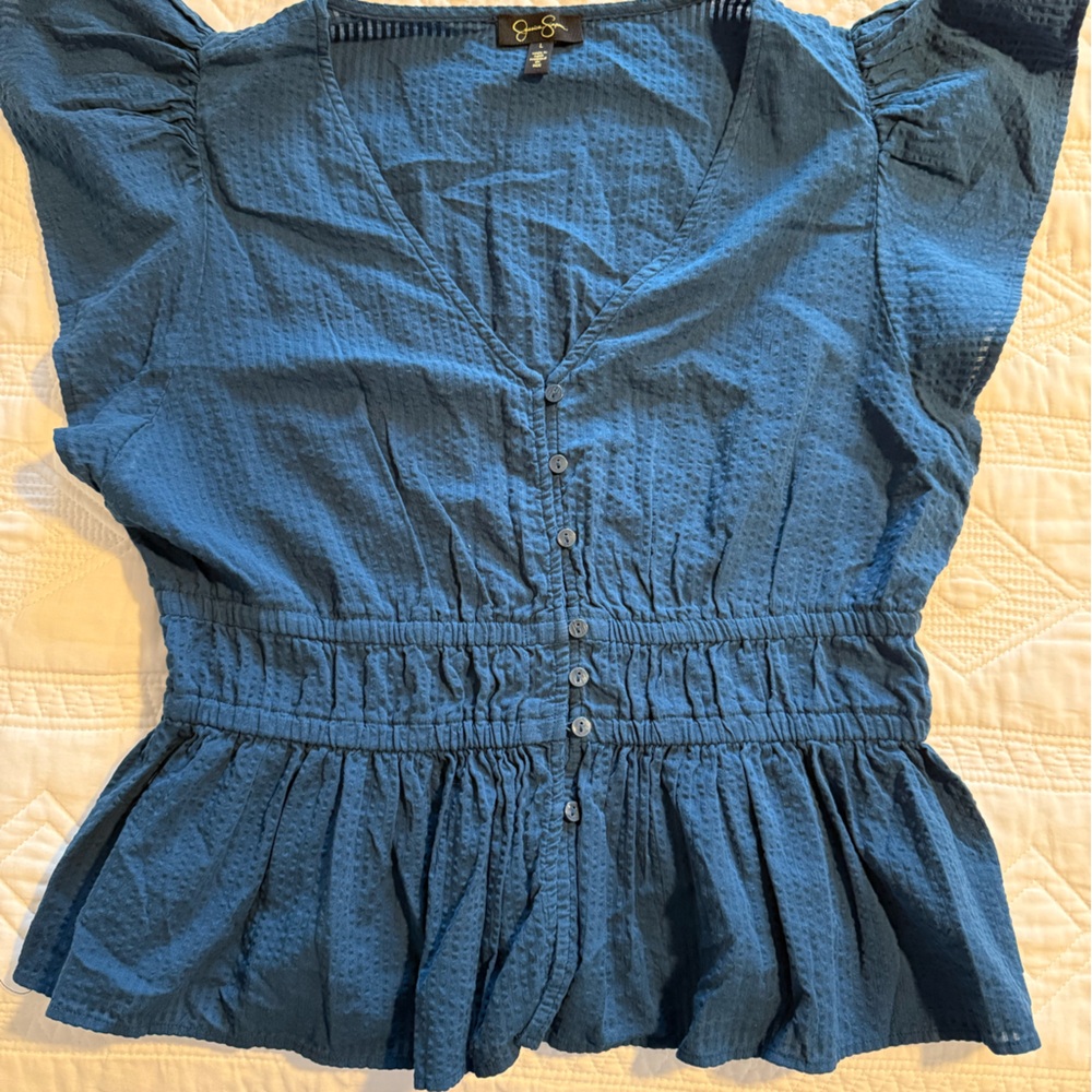 Jessica Simpson Teal Textured Top